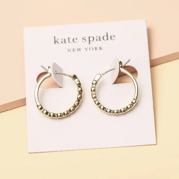 kate spade Jewelry New Kate Spade Gold Clear Crystal Full
